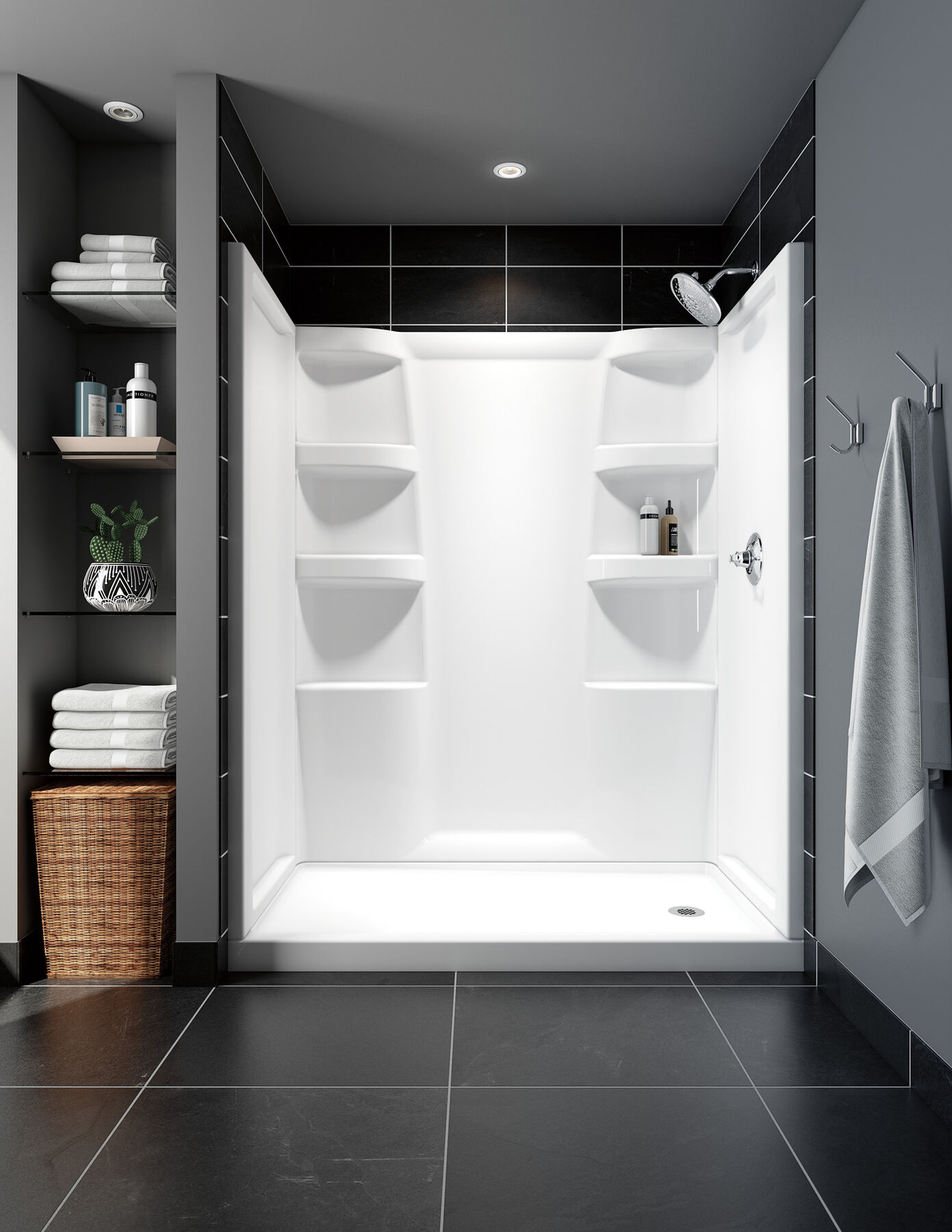 ProCrylic 60 in. x 32 in. Shower Surround, image 2