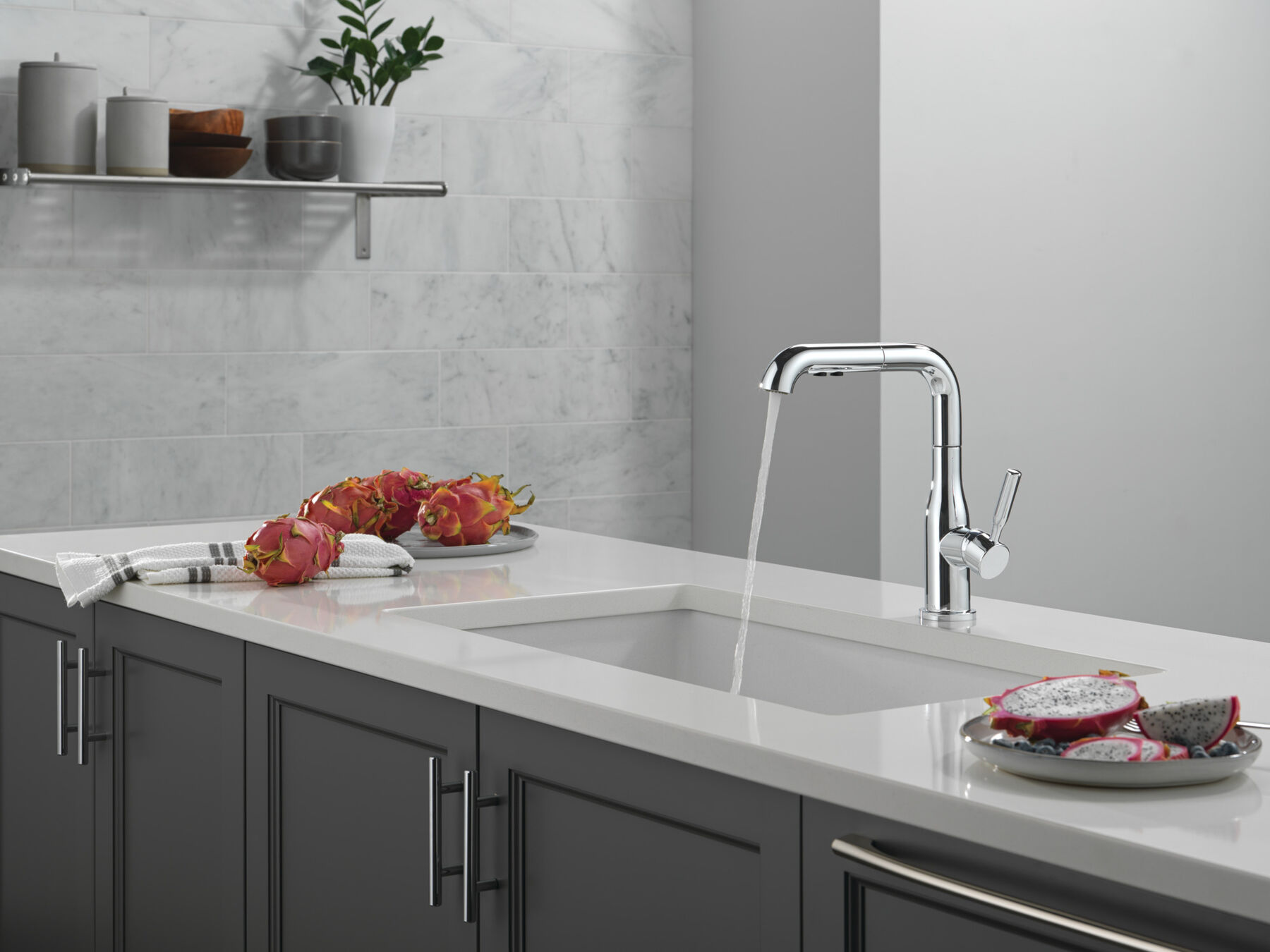 Single Handle Pull-Out Kitchen Faucet, image 8
