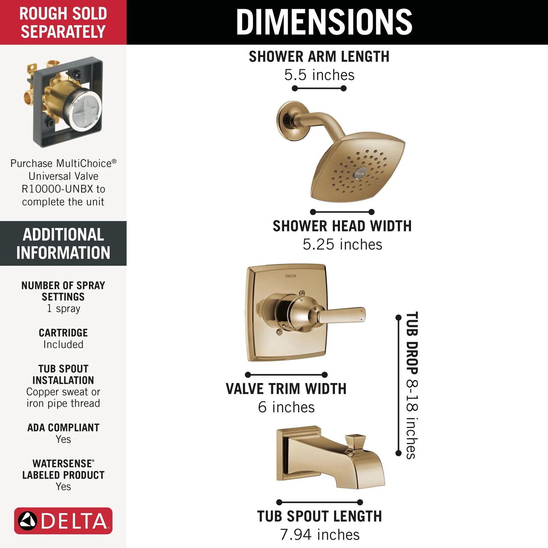 Monitor&reg; 14 Series Tub and Shower Trim
