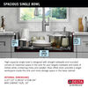 30” Stainless Steel Workstation Kitchen Sink Drop-In Undermount Single Bowl with WorkFlow™ Ledge and Accessories