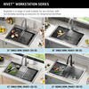 30” Workstation Kitchen Sink Drop-In Top Mount 16 Gauge Stainless Steel Single Bowl with WorkFlow™ Ledge and Accessories
