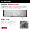 30” Workstation Kitchen Sink Drop-In Top Mount Stainless Steel Single Bowl with WorkFlow™ Ledge and Accessories