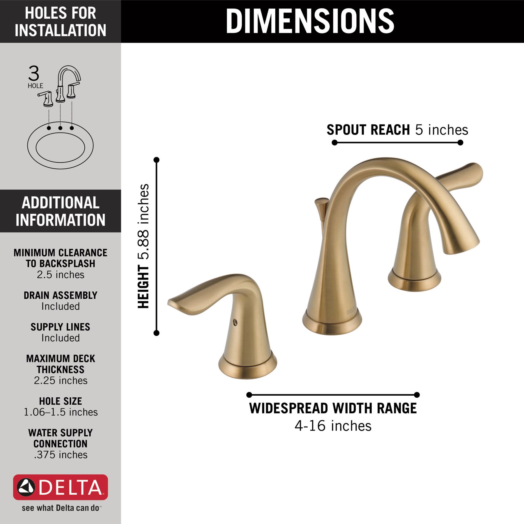 Two Handle Widespread Bathroom Faucet (Recertified), image 2