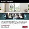 32&rdquo; Undermount 16 Gauge Workstation Kitchen Sink Single with WorkFlow&trade; Ledge and Accessories
