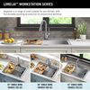 33&rdquo; Workstation Kitchen Sink Drop-In Top Mount Stainless Steel Single Bowl with WorkFlow&trade; Ledge and Accessories