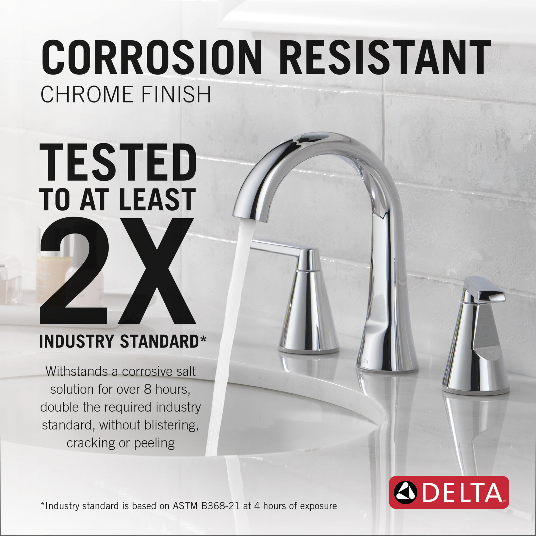 Two Handle Widespread Bathroom Faucet, image 2