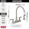 Two Handle Kitchen Faucet with Spray (Recertified)