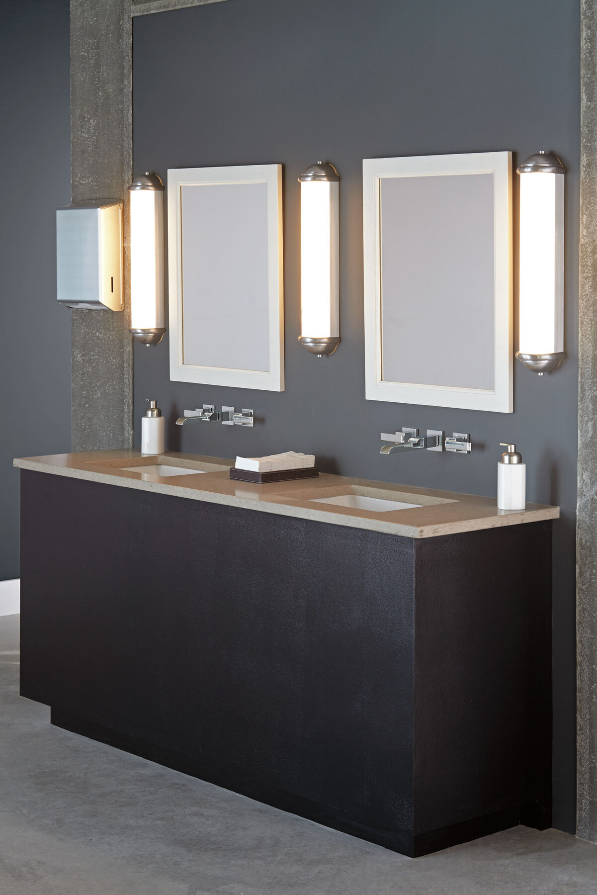 Two Handle Wall Mount Channel Bathroom Faucet Trim, image 3