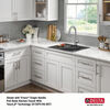 25” Drop-In Top Mount 16 Gauge Workstation Kitchen Sink Single Bowl with WorkFlow™ Ledge and Accessories