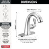 Single Handle Pull-Down Bathroom Faucet
