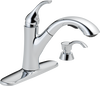 Single Handle Pull-Out Kitchen Faucet with Soap Dispenser