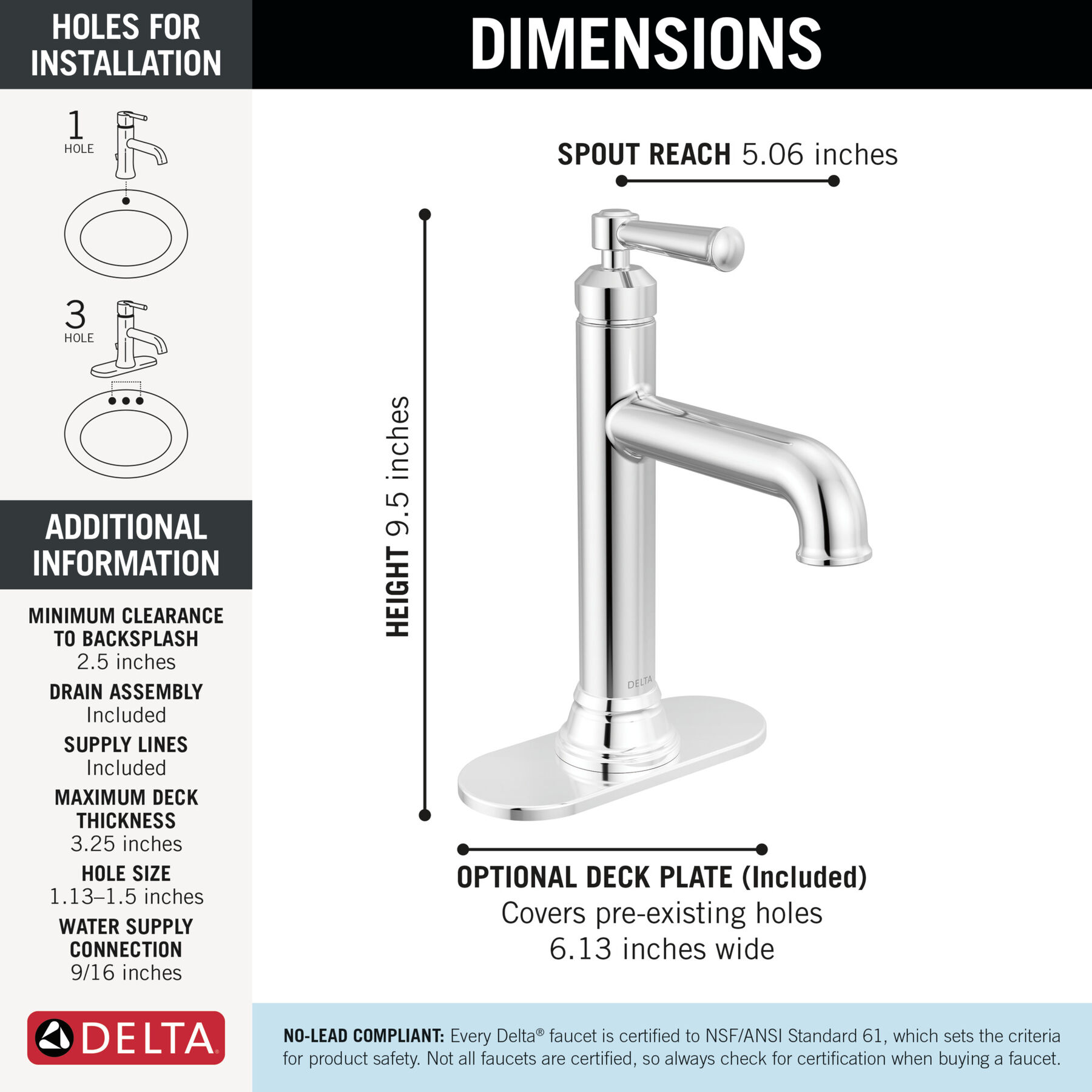 Single Handle Bathroom Faucet