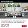 30” Undermount Stainless Steel Single Bowl Kitchen Sink with Accessories