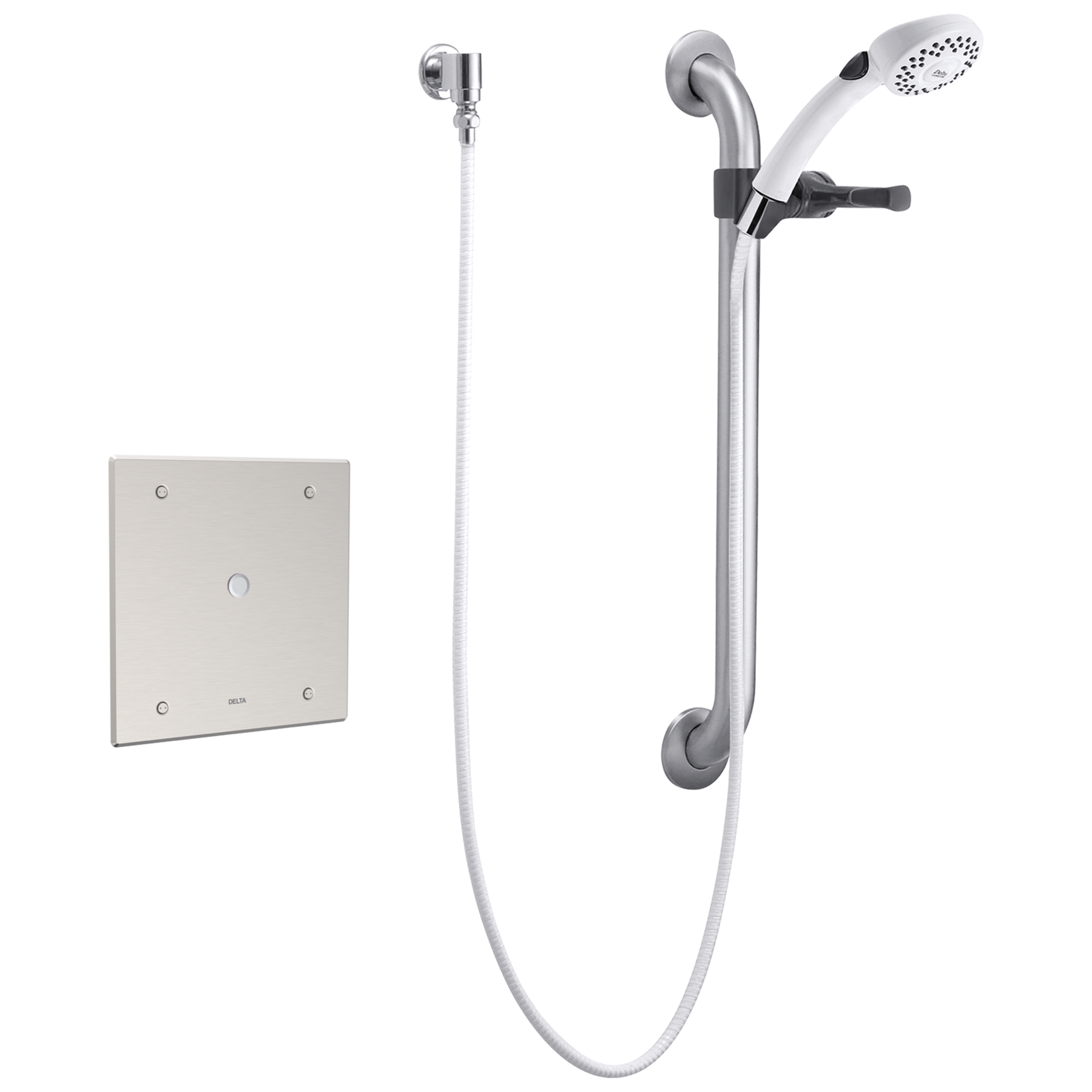 Electronic Shower Trim with Push Button Activator- Hardwire