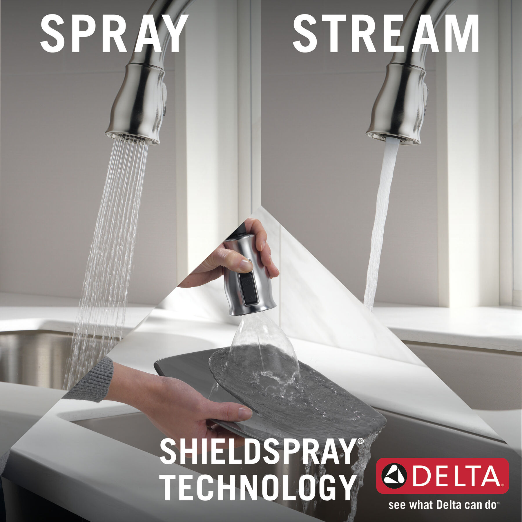 Single Handle Pull-Down Kitchen Faucet with Touch<sub>2</sub>O® and ShieldSpray® Technologies, image 5