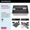 30” Drop-In Top Mount 16 Gauge Workstation Kitchen Sink Single Bowl with WorkFlow™ Ledge and Accessories