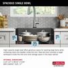 25&rdquo; Drop-In Top Mount&nbsp;16 Gauge Workstation Kitchen Sink Single Bowl&nbsp;with WorkFlow&trade; Ledge and Accessories