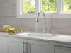 Single Handle Pull-Down Kitchen Faucet with Soap Dispenser and ShieldSpray Technology