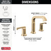 Two Handle Widespread Bathroom Faucet (Recertified)