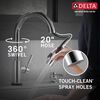 Single Handle Pull-Down Touch<sub>2</sub>O&reg; Technology Kitchen Faucet with Touchless Technology