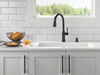 Single Handle Pull-Down Kitchen Faucet with Soap Dispenser and ShieldSpray Technology