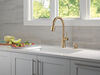 Single Handle Kitchen Pull-Down Faucet w/ Soap Dispenser