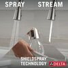 Single Handle Pull-Down Kitchen Faucet with Soap Dispenser and ShieldSpray Technology