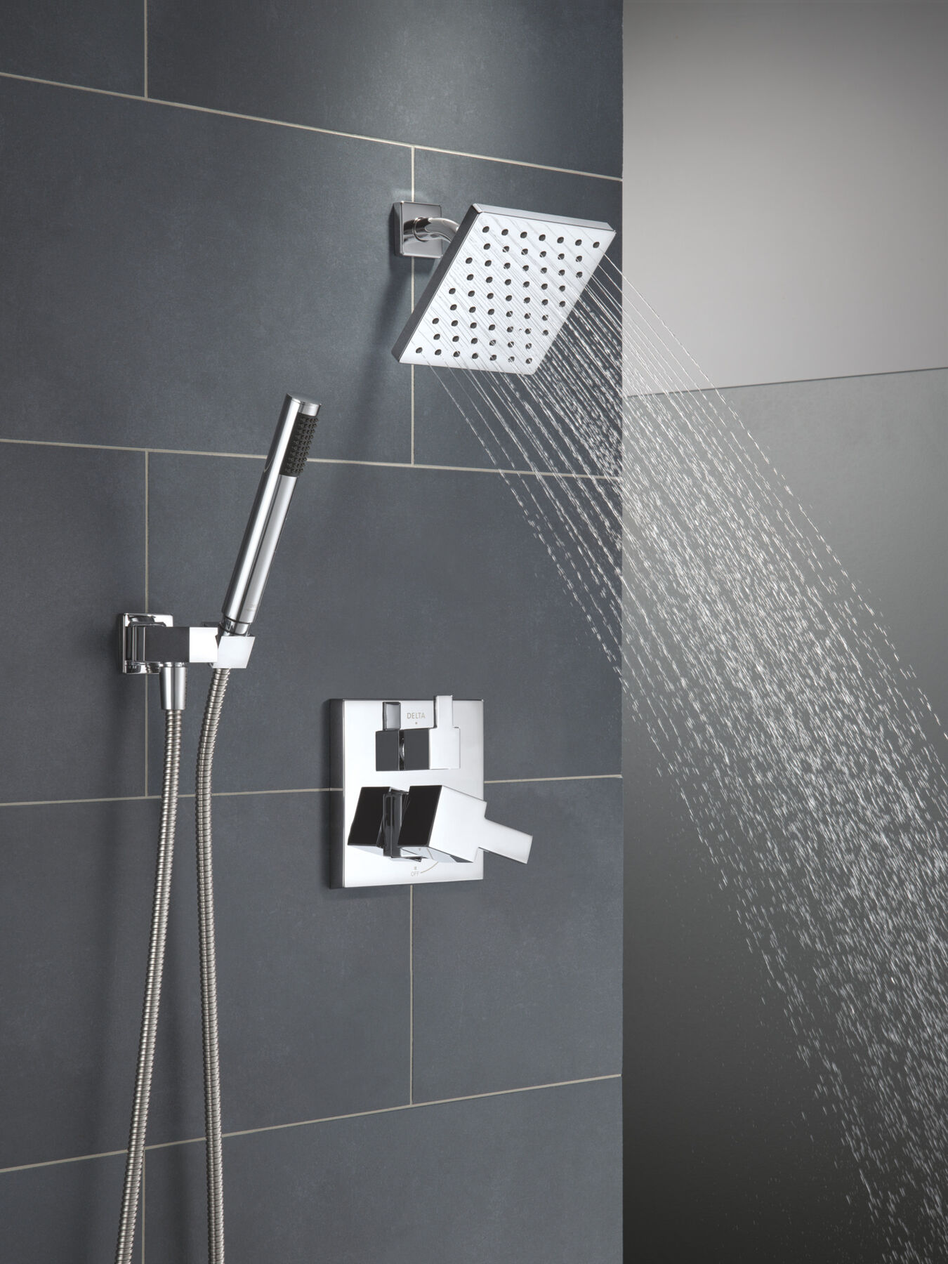 14S Shower Trim w Fixed Head & Hand Shower
