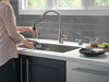 Single Handle Pull-Down Kitchen Faucet with Soap Dispenser and ShieldSpray Technology