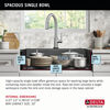 30” Retrofit Farmhouse Apron Front 16 Gauge Workstation Kitchen Sink Single Bowl in with WorkFlow™ Ledge and Accessories for Top Mount Drop-In Installation