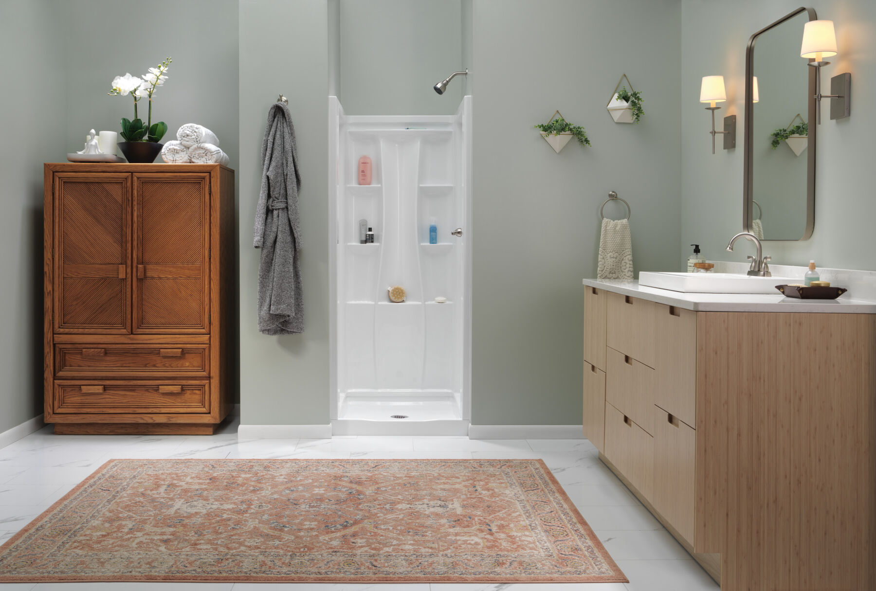 32"x32" Classic 500 Shower Wall, image 2