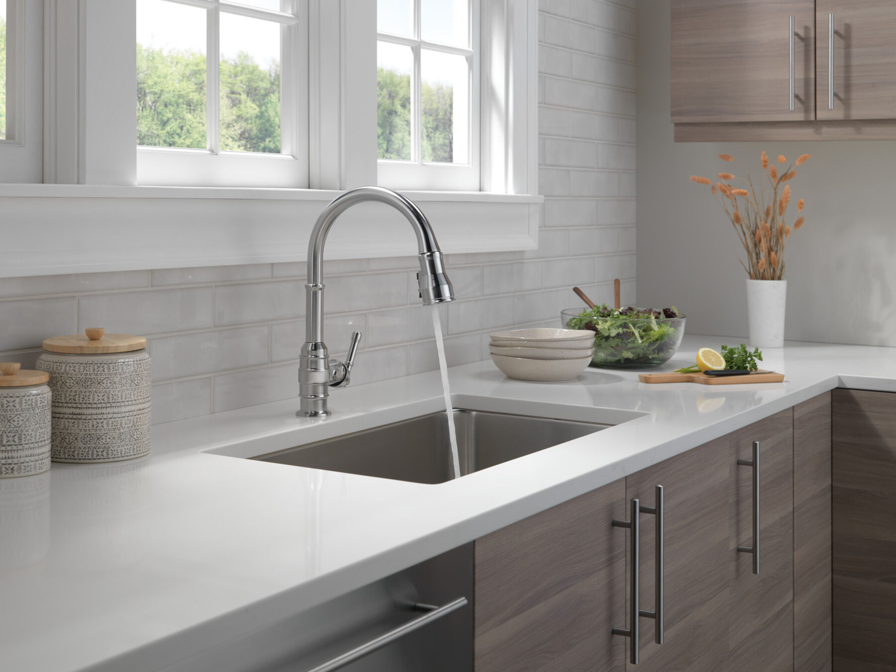 Single Handle Pull-Down Kitchen Faucet, image 8