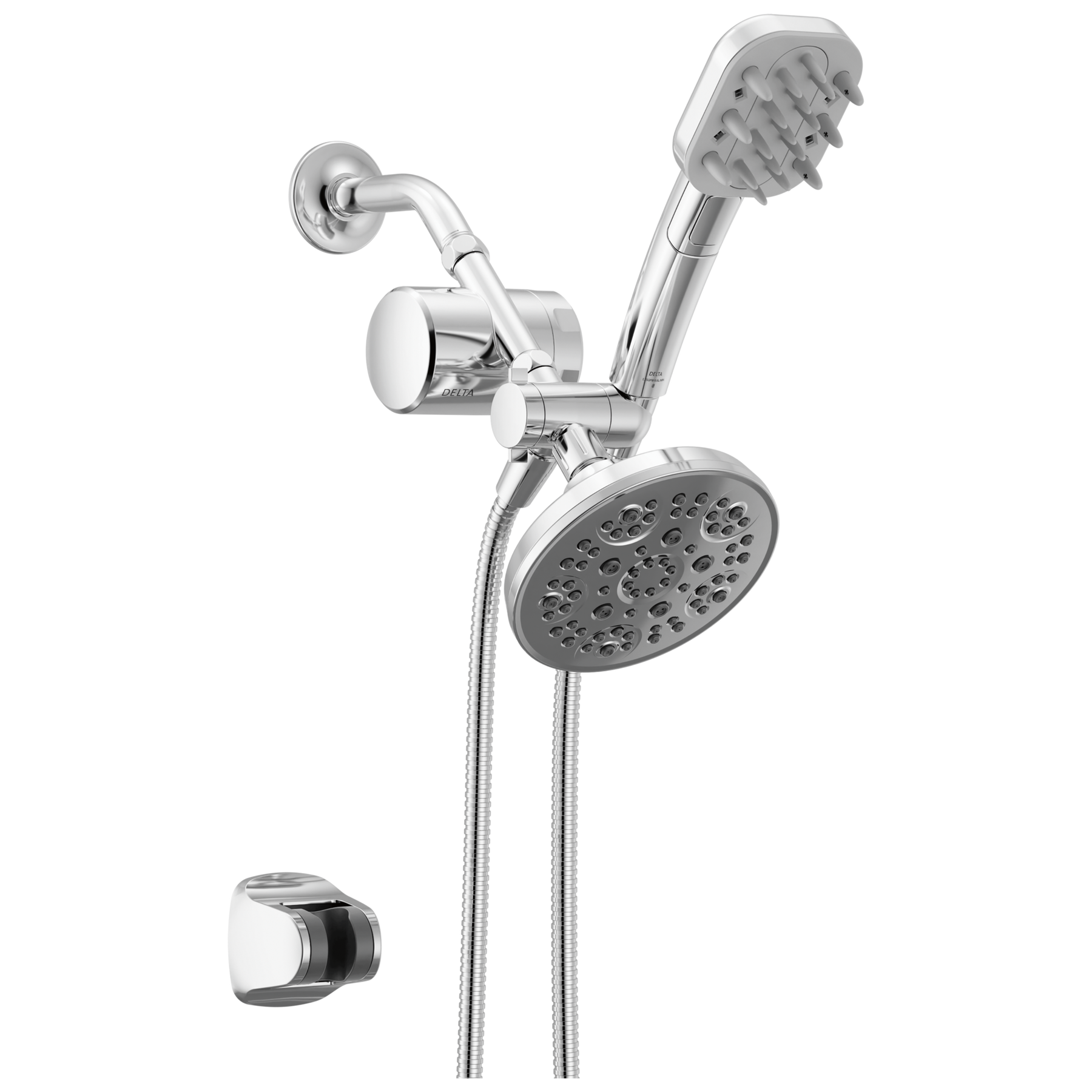 Detangling Hand Shower with 5- Setting Showerhead and Shower Filter Bundle