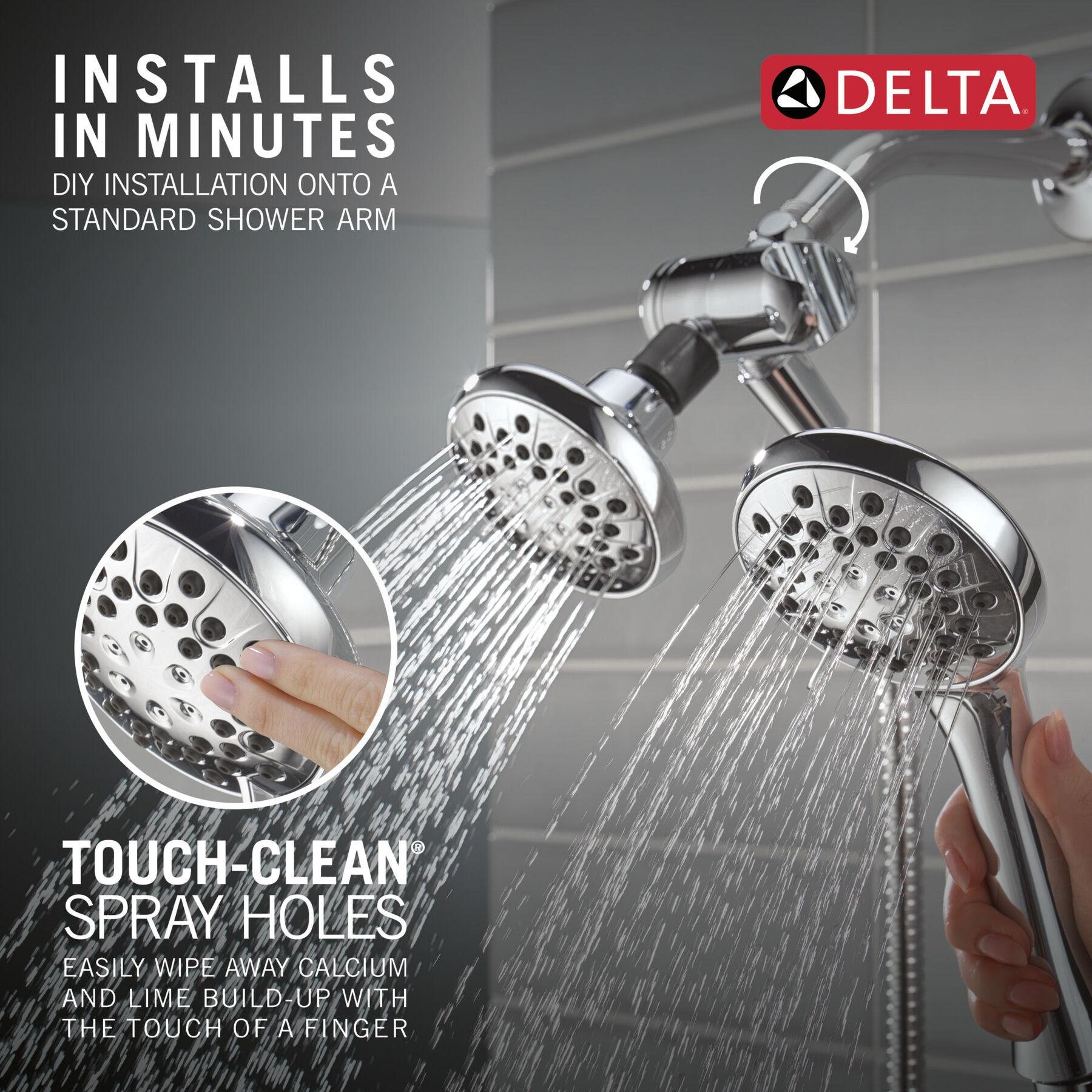 3-Setting Combination Shower in Chrome - 1.75 GPM, image 9