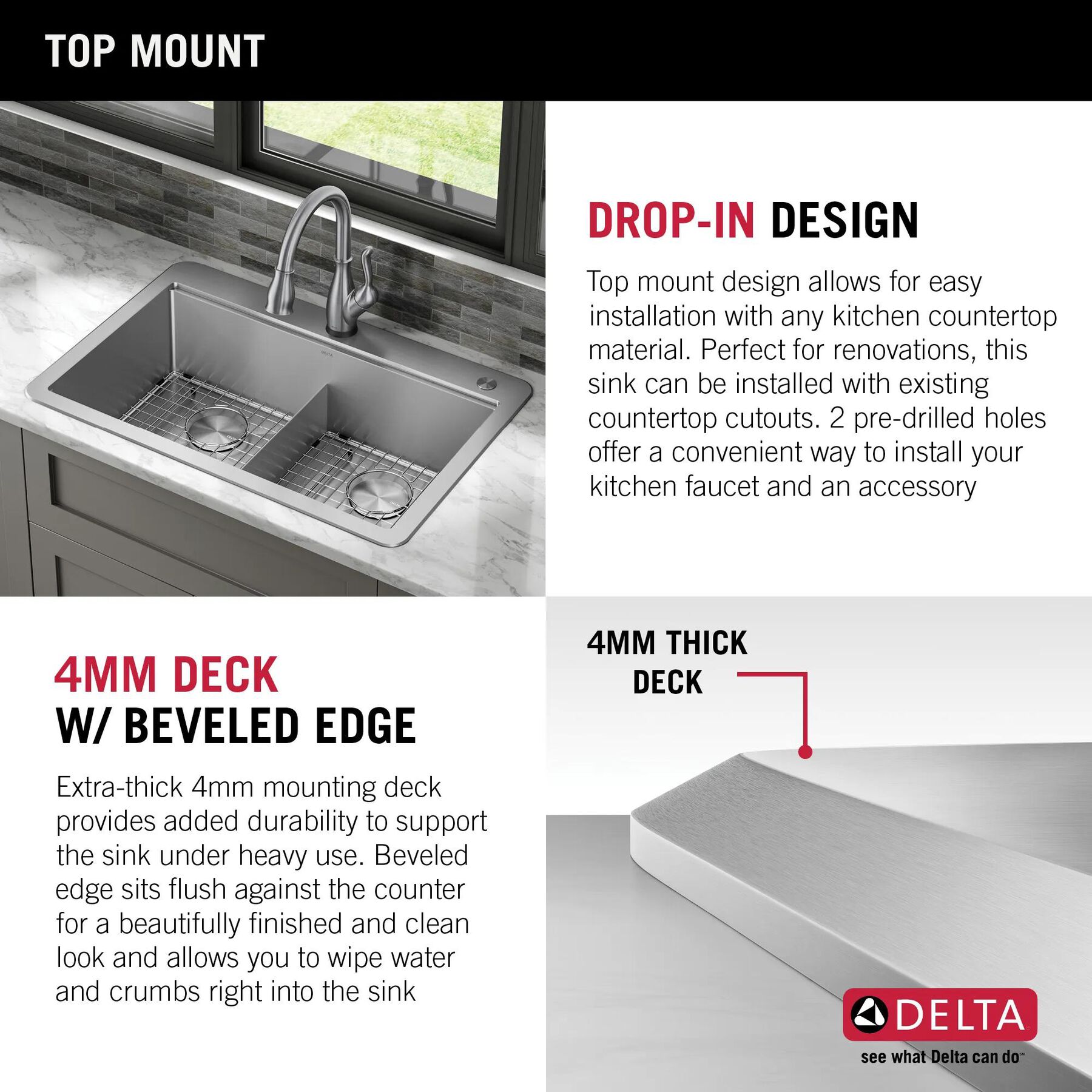 33&rdquo; Workstation&nbsp;Drop-In Top Mount&nbsp;Double&nbsp;Bowl&nbsp;16 Gauge Stainless Steel&nbsp;Kitchen Sink&nbsp;with&nbsp;WorkFlow&trade; Ledge and Accessories