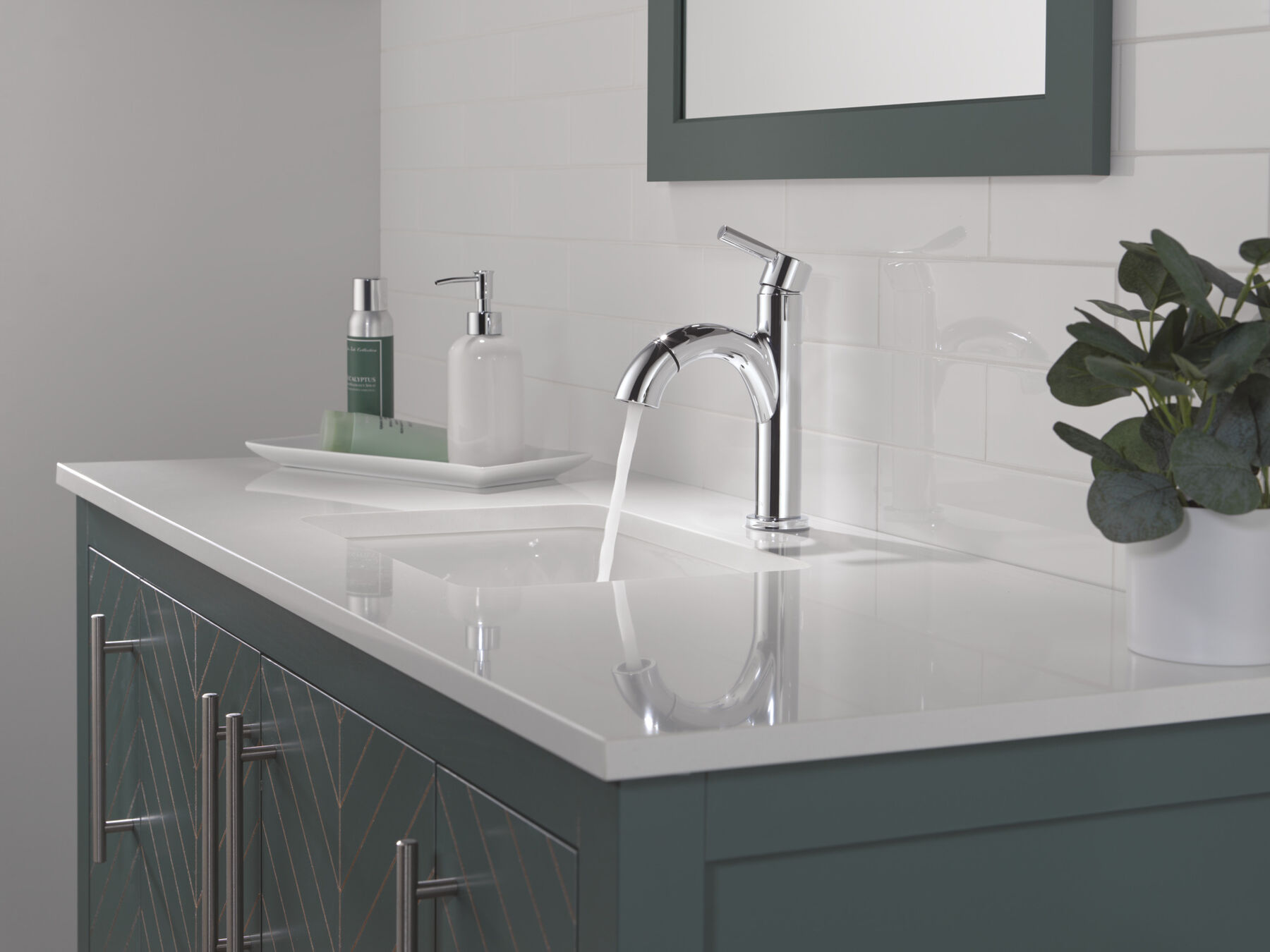 Single Handle Pull-Down Bathroom Faucet, image 11