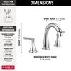 Two Handle Widespread Pull-Down Bathroom Faucet