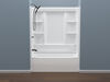 60x30 Alcove Bathtub, Wall Set and Trim Bundle - Left Drain