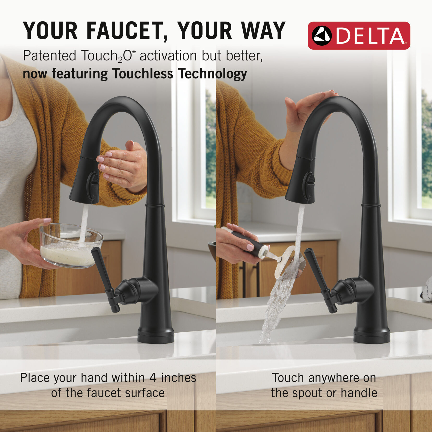 Touch<sub>2</sub>O® Technology Kitchen Faucet with Touchless Technology, image 12