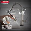 Single Handle Pull-Down Kitchen Faucet with Soap Dispenser and Touch<sub>2</sub>O&reg; Technology Technology