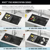 30” Undermount 16 Gauge Workstation Kitchen Sink Single Bowl with WorkFlow™ Ledge and Accessories