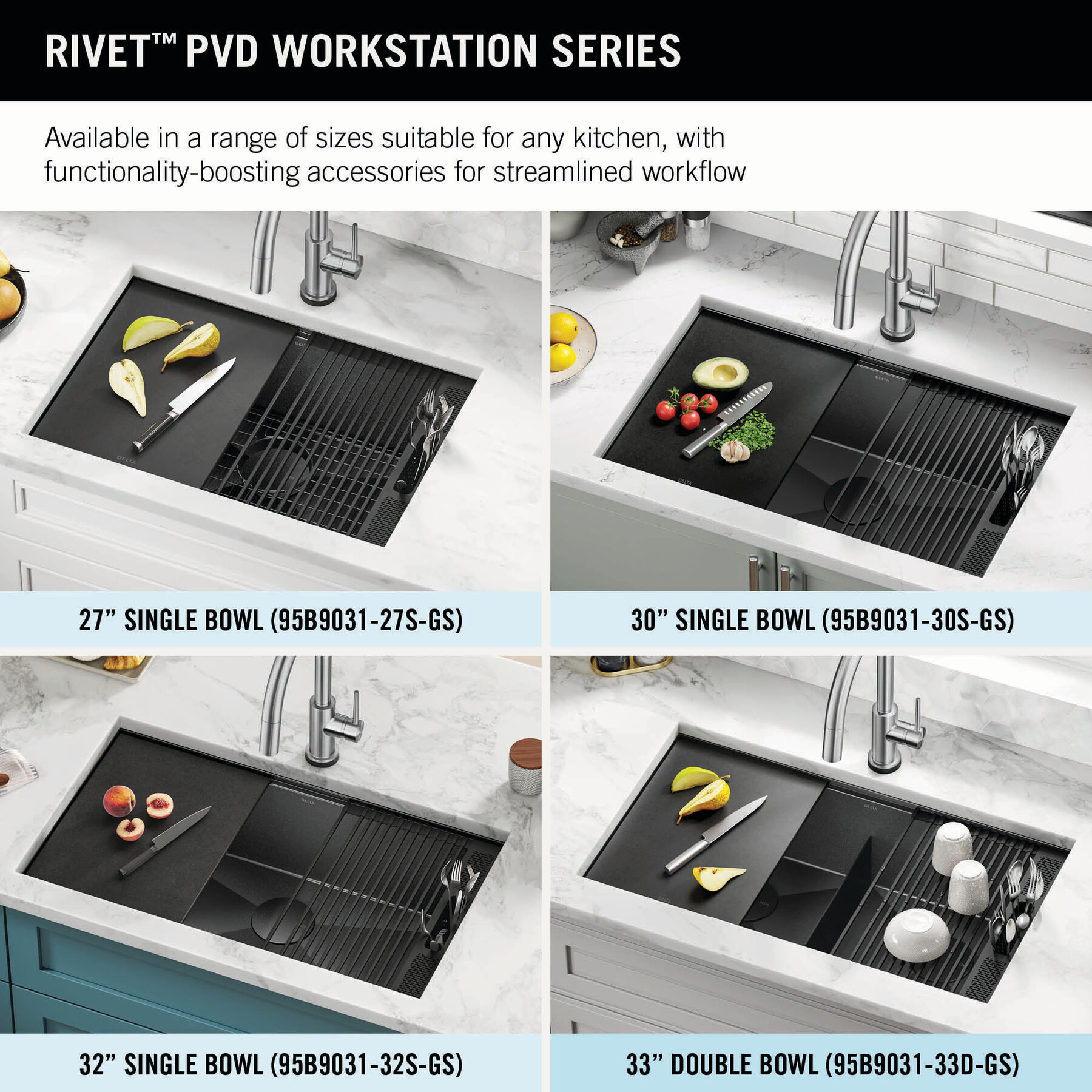 30” Undermount 16 Gauge Workstation Kitchen Sink Single Bowl with WorkFlow™ Ledge and Accessories, image 5