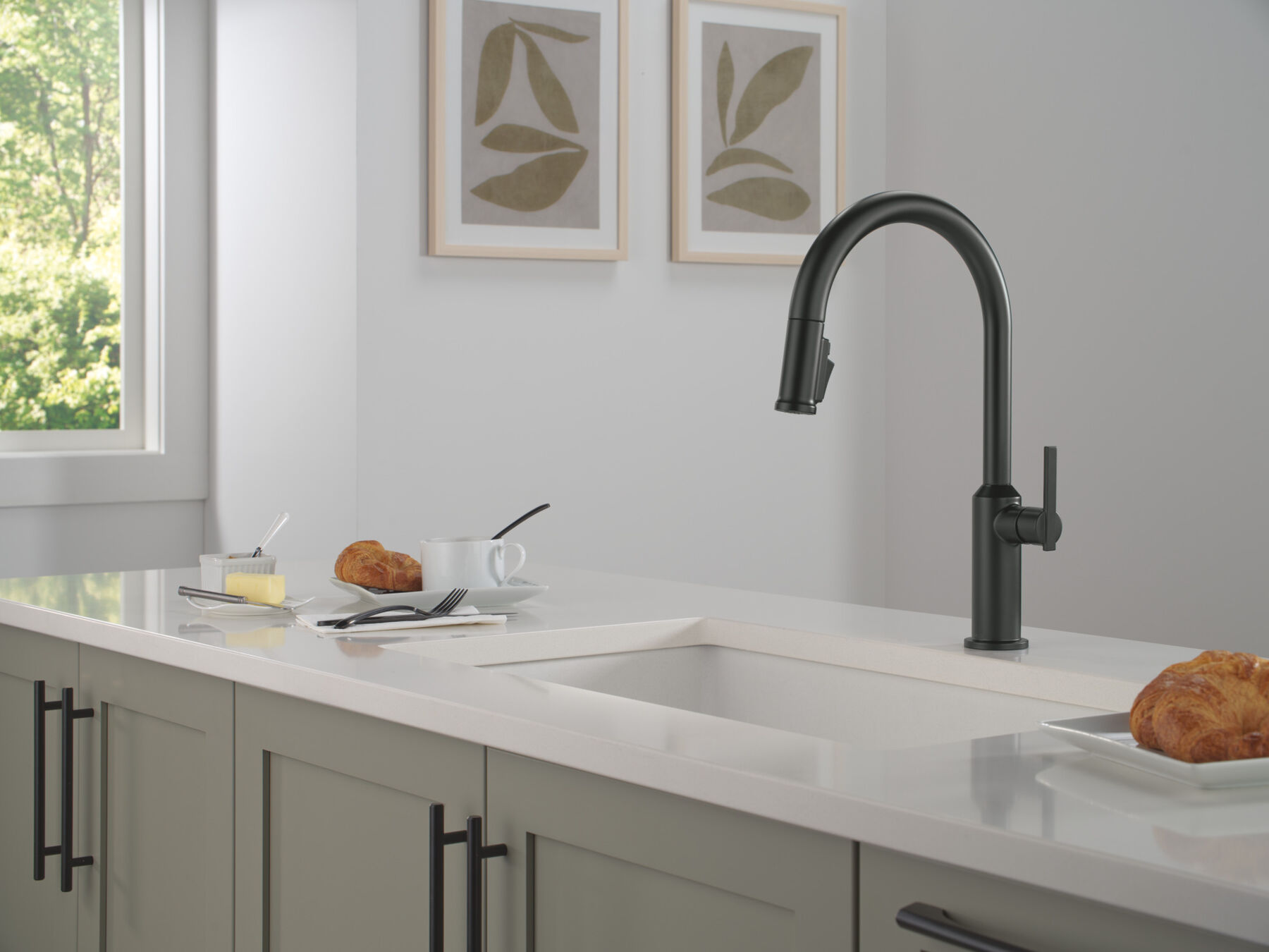 Single Handle Pull-Down Kitchen Faucet, image 10