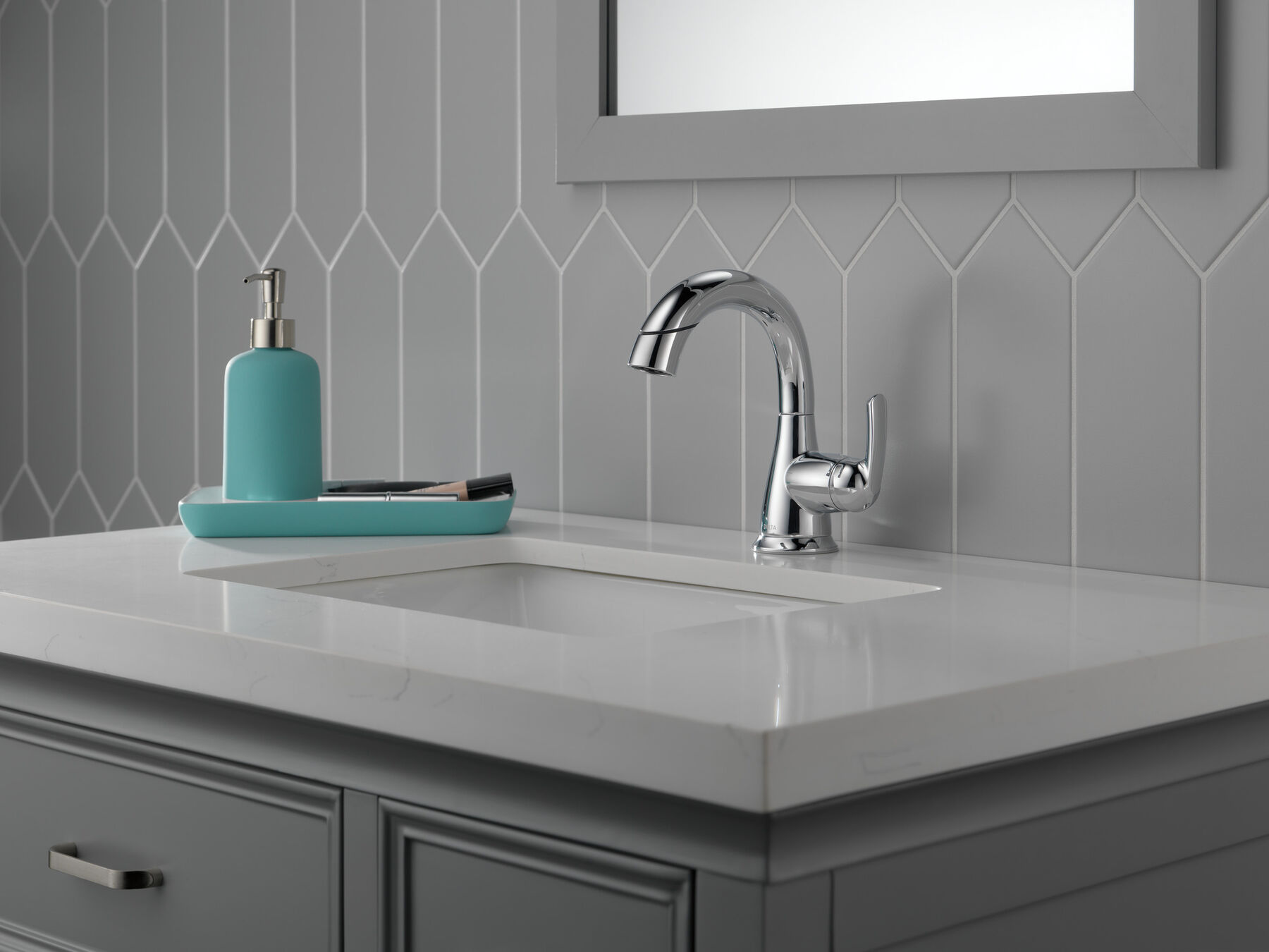 Single Handle Pull-Down Bathroom Faucet, image 12