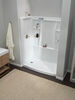 60 x 32" Curved Alcove Shower Base with Left Drain