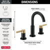 Two Handle Widespread Bathroom Faucet (Recertified)