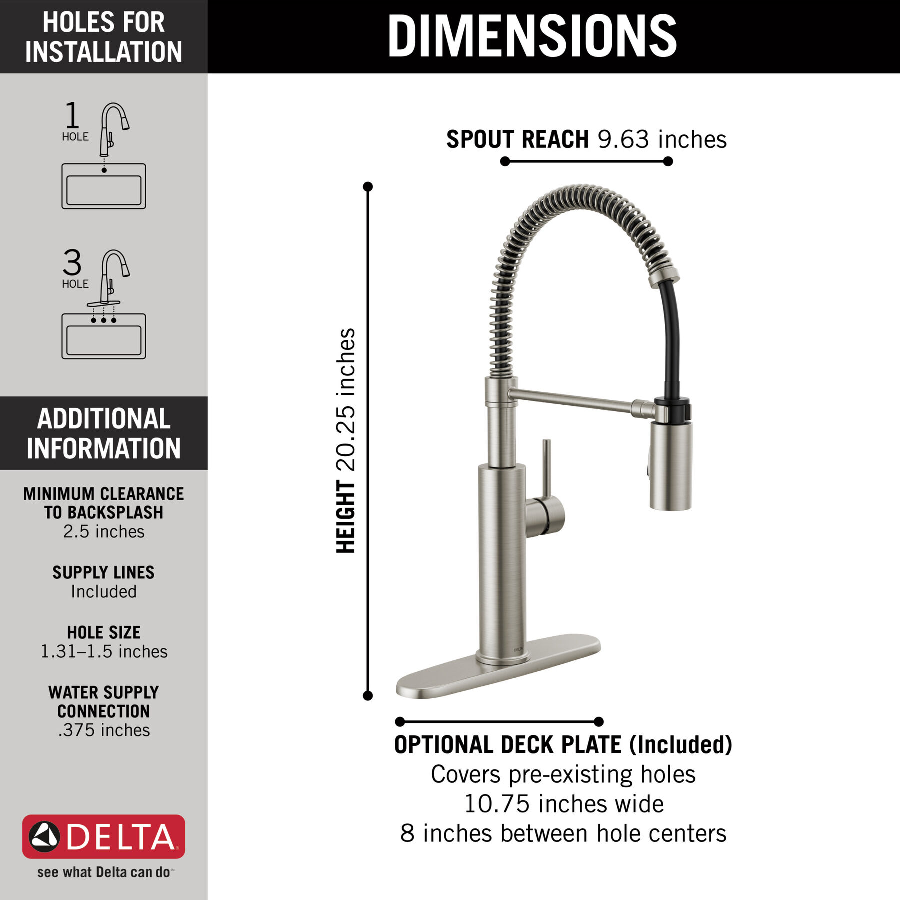 Single-Handle Pull-Down Spring Kitchen Faucet (Recertified), image 2