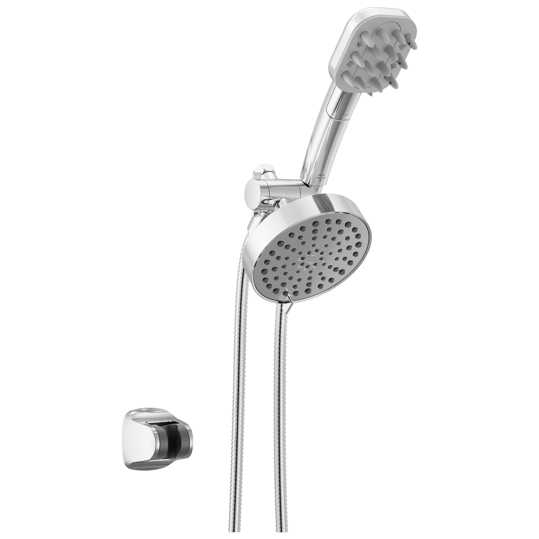 Detangling Hand Shower with 4-Setting Showerhead Bundle