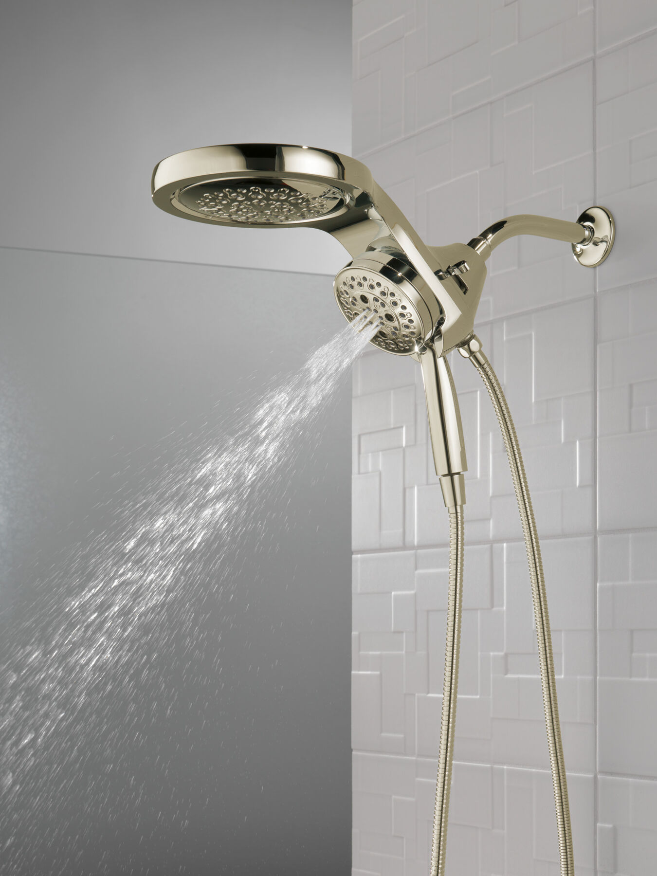 HydroRain® H<sub>2</sub>Okinetic® 5-Setting Two-in-One Shower Head (Recertified), image 16