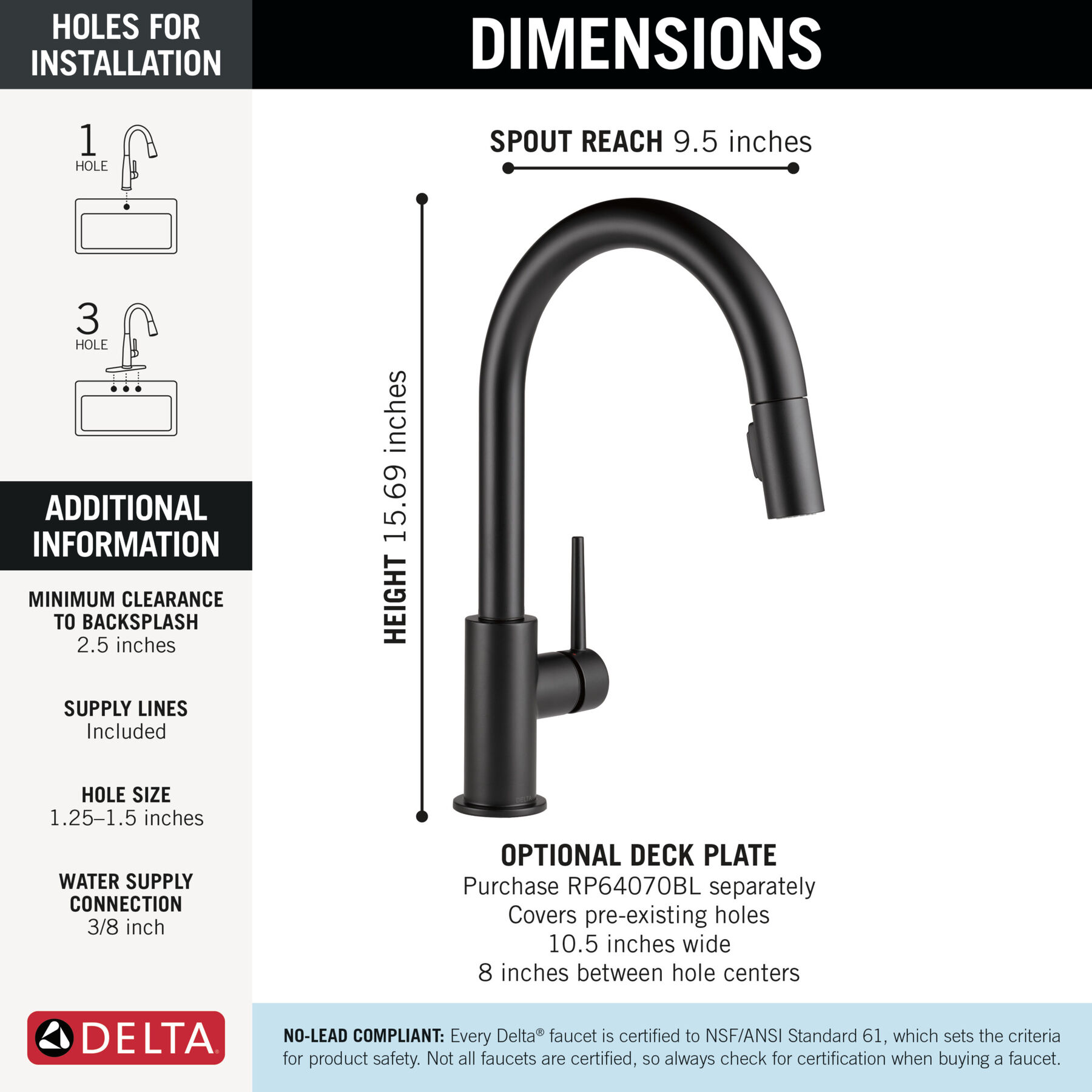 Single Handle Pull-Down Kitchen Faucet